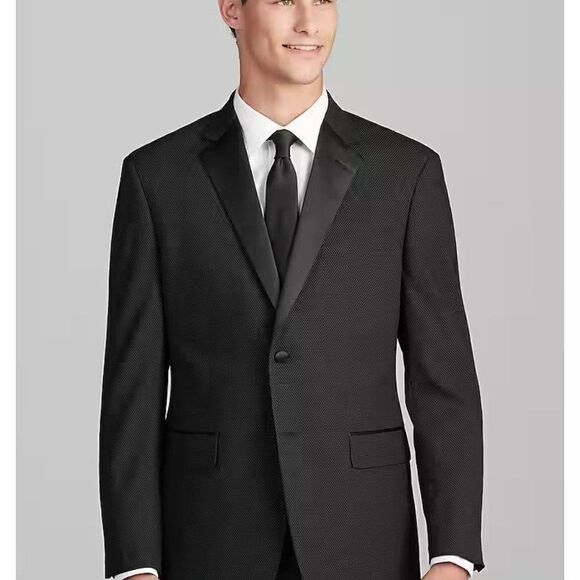 42L‎ JOS A BANK Tailored Fit Satin Lapel Dinner Jacket Blazer C070553 - Picture 6 of 9